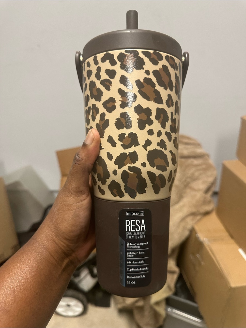 Brumate Leopard Latte Resa 35oz